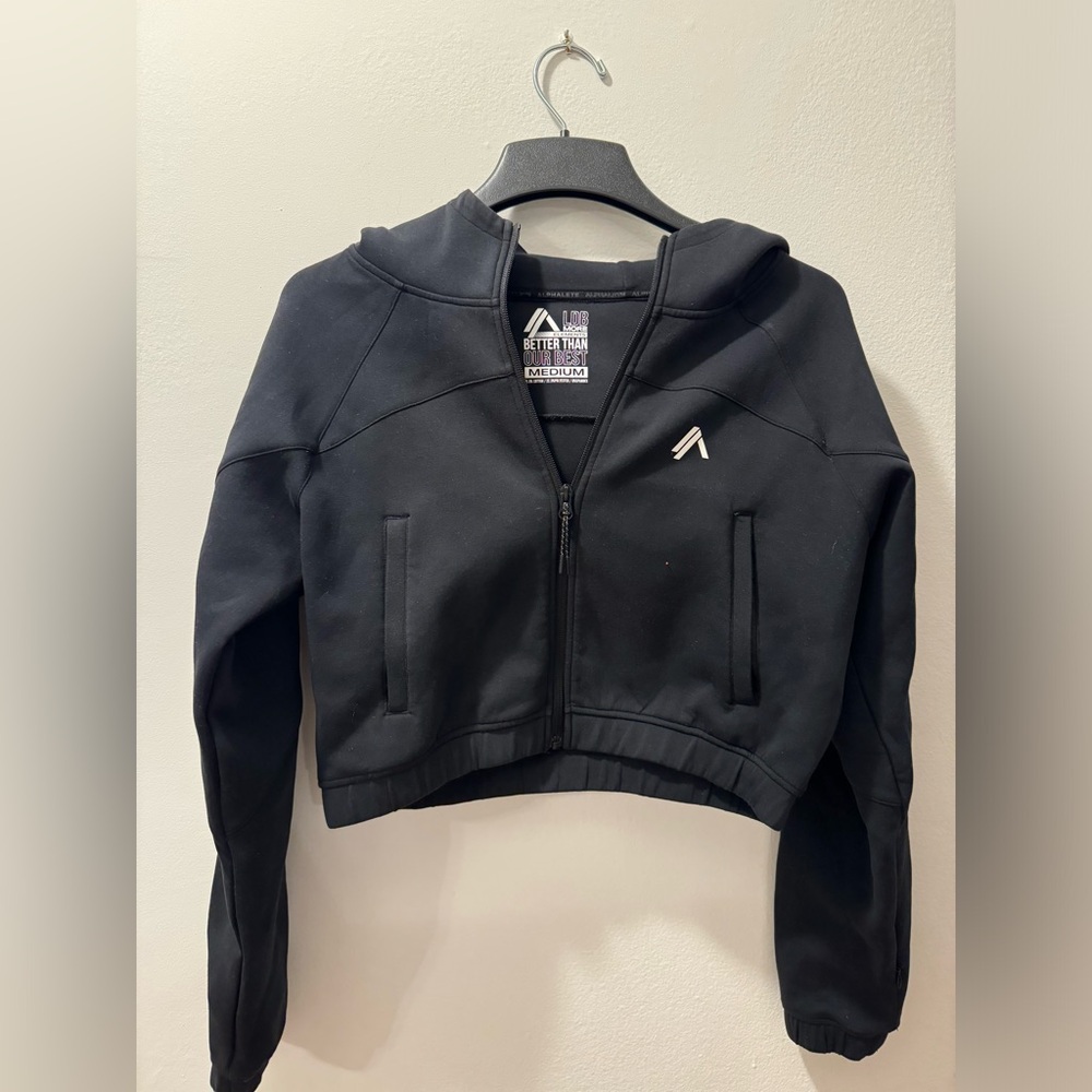 Alphalete elements crop zip jacket